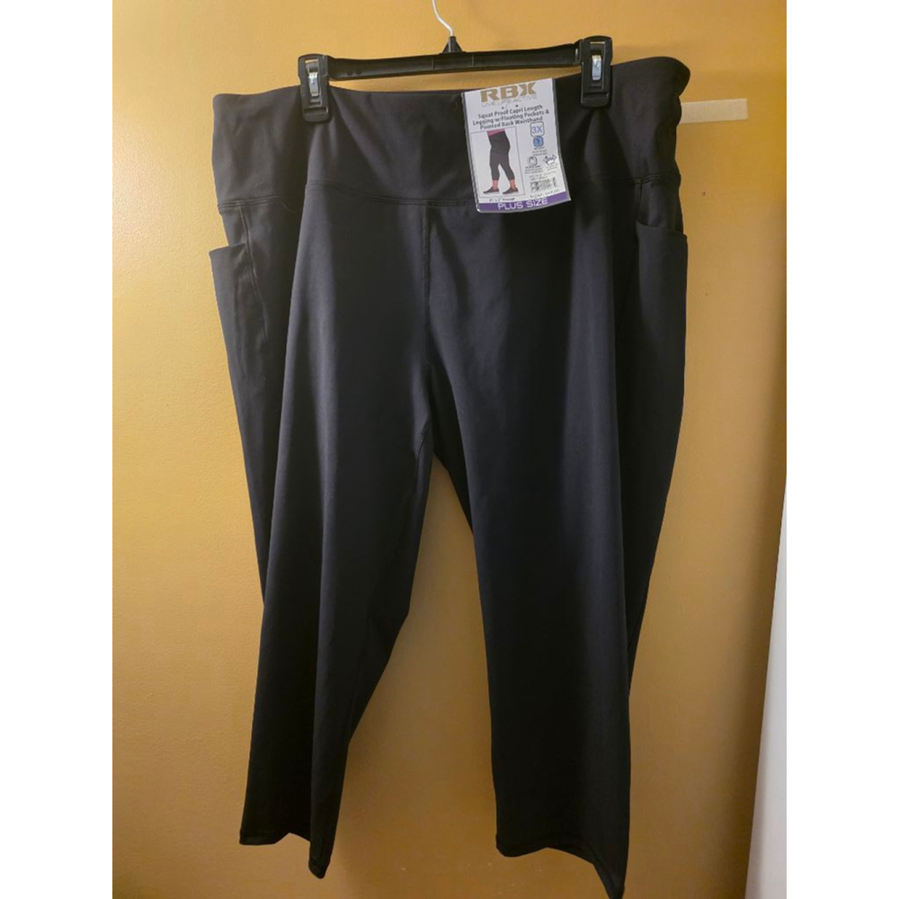 RBK WOMENS CAPRI LEGGINGS WITH FLOATING POCKETS